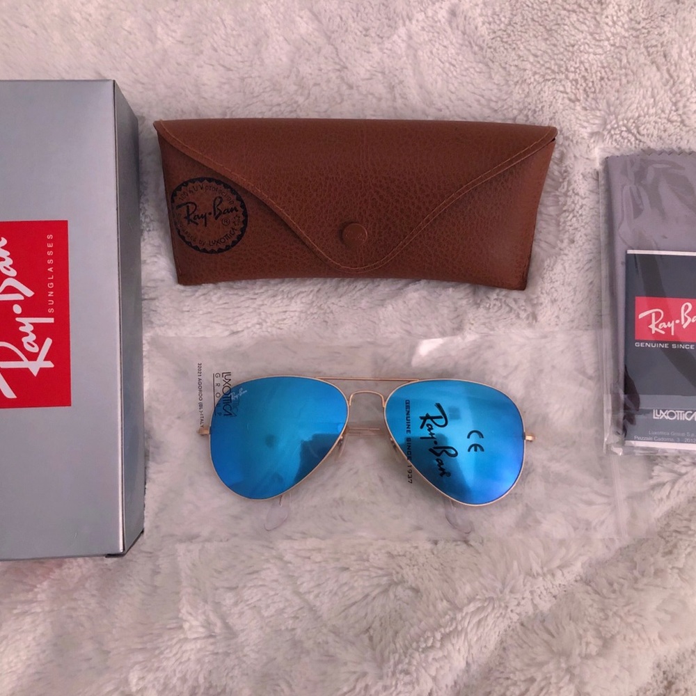 AUTHENTIC ray ban aviator sunglasses